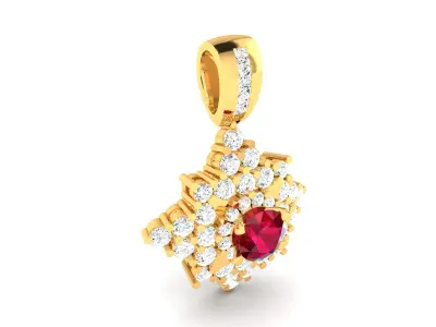 Diamond Pendant 3D print model 5