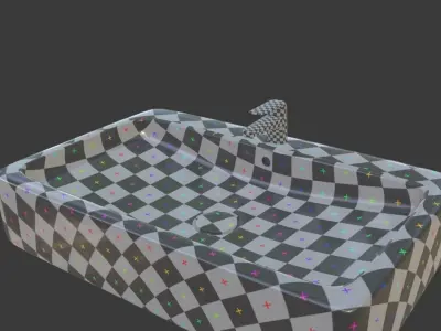 bathroom sink Low-poly 3D model