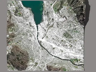 Cityscape Zurich Switzerland 3D model