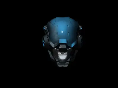 Sci-Fi Helmet h55 3D model