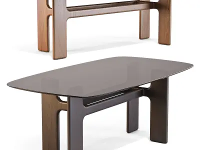 Bonaldo Hippos Glass - Dining Tables 3D model