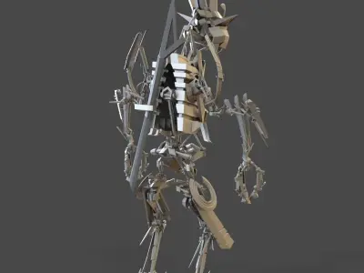 Robotrex metal robot 3D model