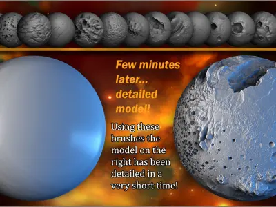 Alien Planet Maker 300 ZBrush Brushes 3D model