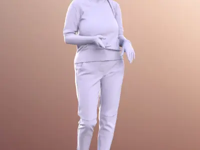 Bridget 11256 - Casual Woman Walking Outside Low-poly 3D model