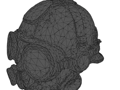 Steampunk Aviator Helmet with Mask Low-poly 3D model