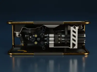 Sci-Fi Power Generator - box1 Low-poly 3D model