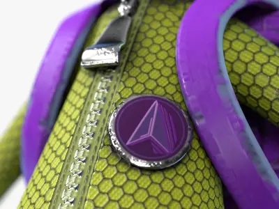 Cartoon Alien Low-poly 3D model