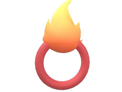 Ring of Fire Icon v1 001 Low-poly 3D model