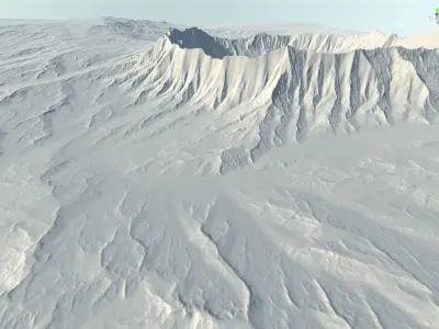 Big Crate on Landscape 3D model