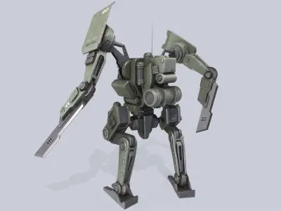 Battle Mech Low-poly 3D model buy