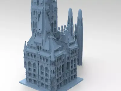 Tudor Castle Fantasy castle 7 3D model