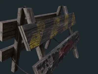 DangerRoadSign danger sign Low-poly 3D model