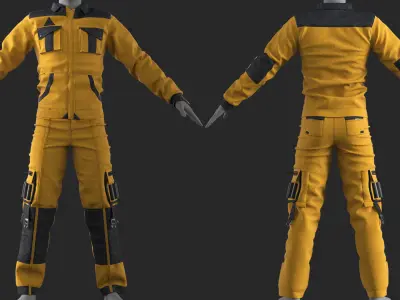 Mens Uniform - Marvelous Designer with Video Process 3D model