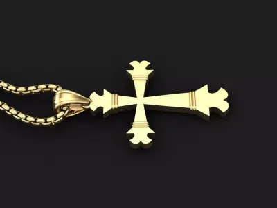 Cross Light Gold 3CP001 3DM STL 3D model