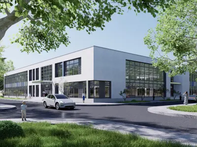 school Low-poly 3D model