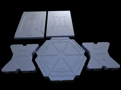  sci fi paneling  3D model