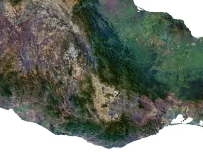 Mexico Terrain 3D Map 3D model