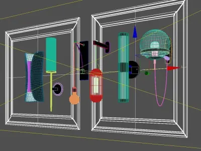 Modern wall light 3D model