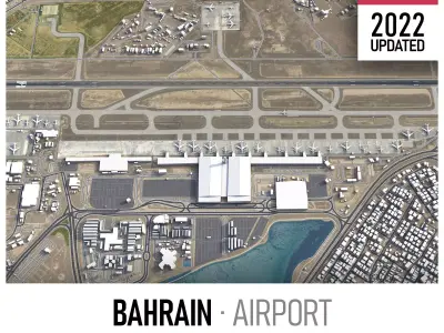 Bahrain Airport Low-poly 3D model