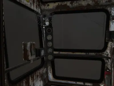 Old Rust Oil Platform Low-poly 3D model