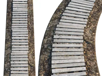 Ultra realistic  Wooden trail HQ 3D model