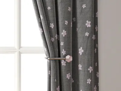 Curtain 117   Teddy bear 3D model