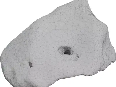 Realistic Beige Rock Asset Low-poly 3D model