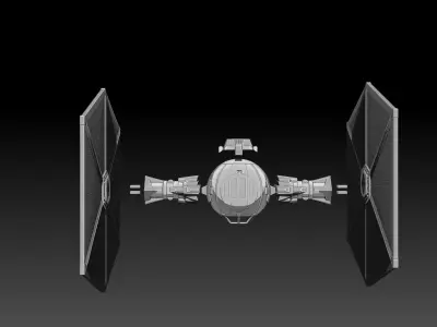 Black Series Scale Tie Fighter 3D print model