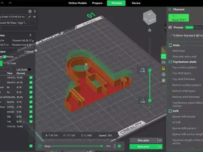 Wall Mount Curtain Rod Bracket 1 inch Pipe and Vitrase Rail 3D print model