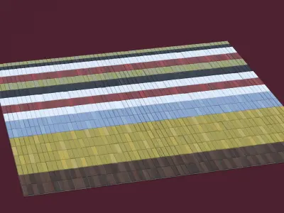 Multi - colored cracked tiles 3D model