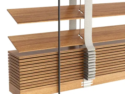 Wooden blinds Set  3D model