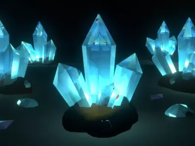 3D Crystals group of 3D model