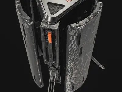 Sci fi Scanner Low-poly 3D model