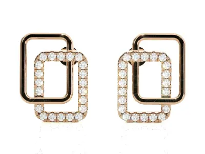 Light wt Women Diamond Earrings  3D print model