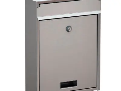 Stainless steel mailbox 3D model