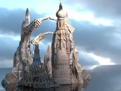 Al Khali Titan rocks 2 3D model