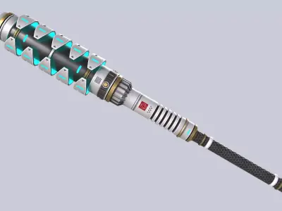 Scifi Powerbat Low-poly 3D model