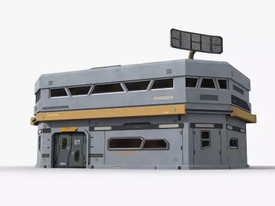 Factory Industrial Sci Fi x24 Low-poly 3D model