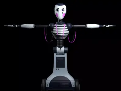 Mime Bot -- FNAF Security Breach Low-poly 3D model