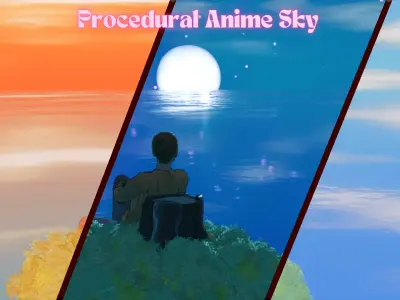 Procedural Anime Sky For Blender 3D model