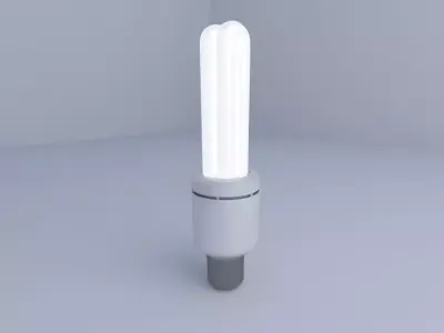 Energy saving lamp 2 Low-poly 3D model