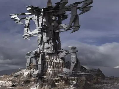 Alien Mining Base 3 3D model