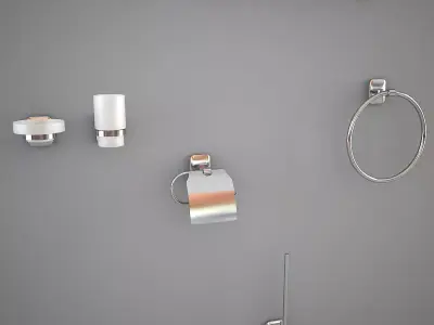 Generic Bath Accessories set 3D model