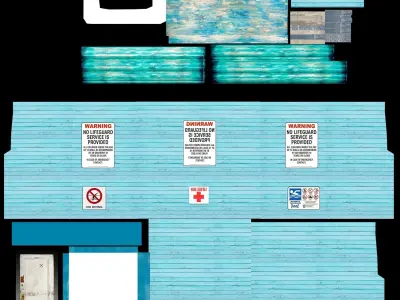 Life Guard Low-poly 3D model