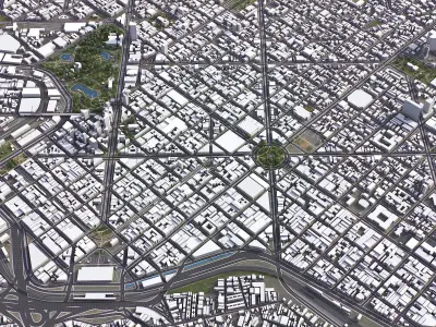 Belo Horizonte - City 3D Model Low-poly 3D model