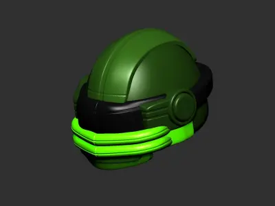 helmet high poly sculpt 3d printable ver 7 3D model 3D model 159