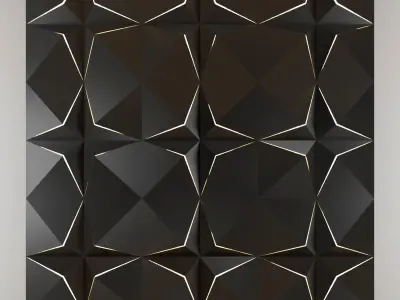 3d panel geometric wall panels 3D Model Pack