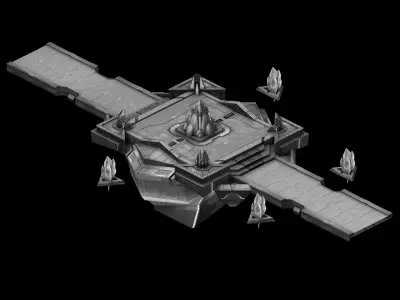 Crystal-energy altar 3D model
