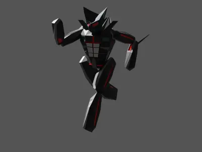 MechaMinx robot Low-poly 3D model