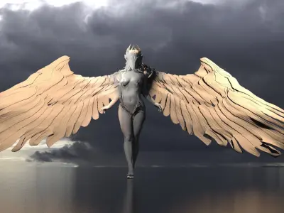 Arch Valkyrie statue 1  3D model